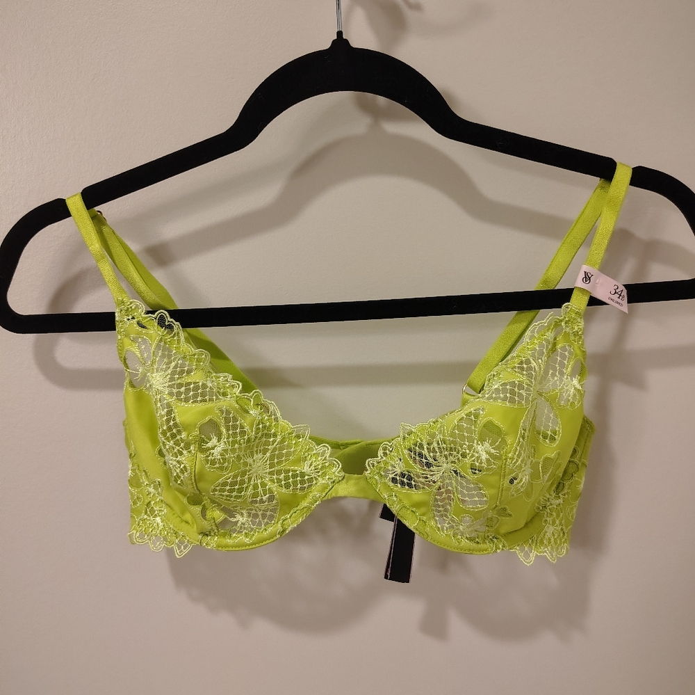 Victoria's Secret Neon Green Cutout Bra